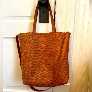 Madewell Medium Transport Tote- Woven Leather Edition